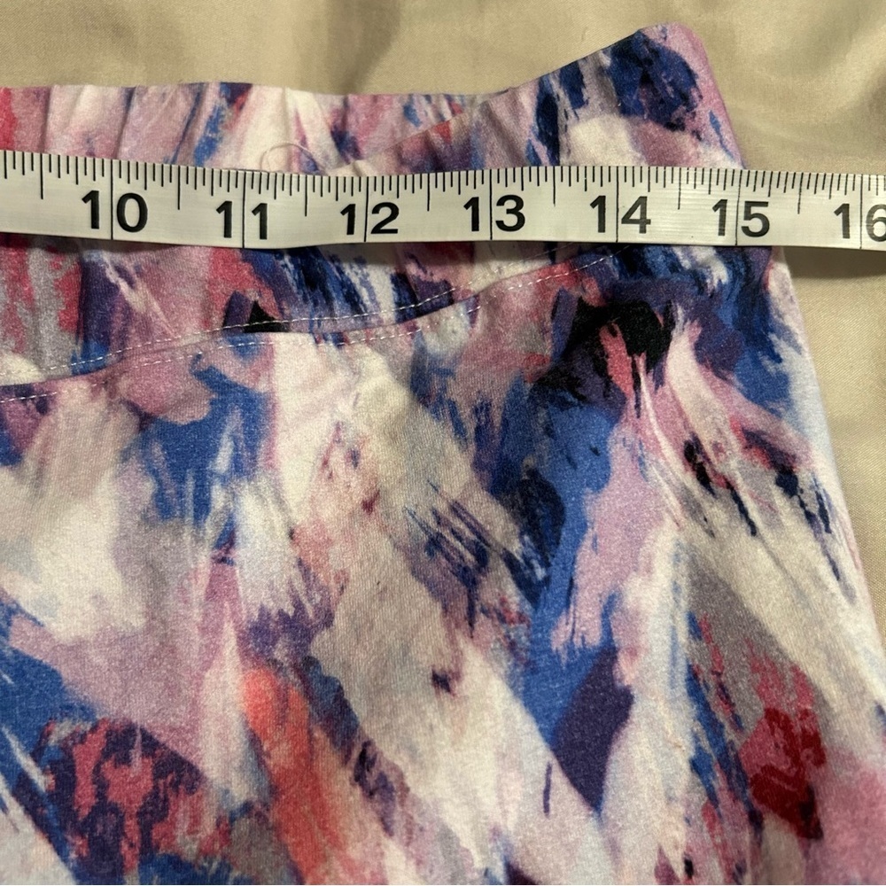Soft Surroundings Have To Have Leggings Womens Petite Size PM Watercolor Print - Picture 5 of 7